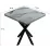 Masă pentru bucătărie Prestige Efes Star Leg 70/70x75, Gray Marble/Black