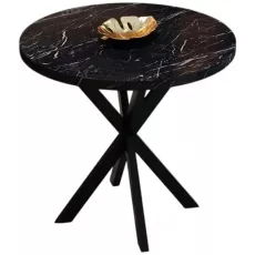 Стол обеденный Prestige Bendir Star Leg 70x75, Black Marble/Black Стол обеденный Prestige Bendir Star Leg 70x75, Black Marble/Black