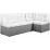 Кухонный уголок Modern Como 2300/2233 ,White/Dark Gray