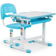 Set masa+scaun OneConcept Annika Blue/White