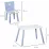 Set masa + 2 scaune Homcom 312-035 White/Light Blue