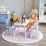 Set masa + 2 scaune Homcom 312-035 White/Light Blue