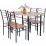 Set de sufragerie Costway HW55389BW 1+4, Wood/Black