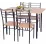 Set de sufragerie Costway HW55389BW 1+4, Wood/Black