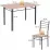 Set de sufragerie Costway HW55389BW 1+4, Wood/Black