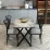 Set de sufragerie Prestige Efes X Leg 70x110cm 1+4, Gray Marble/Black/White