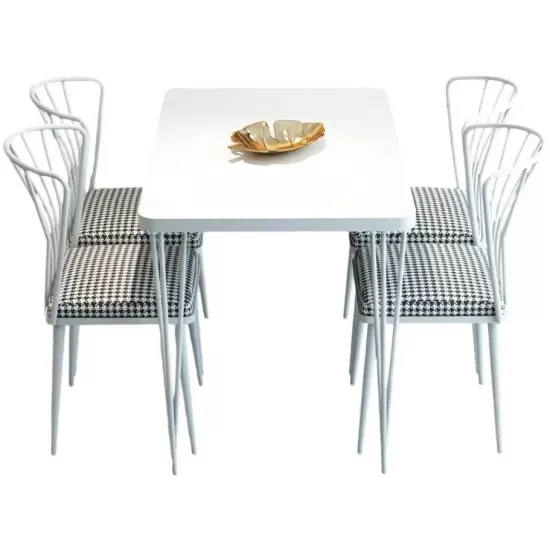 Set de sufragerie Prestige Piramide Legs 70x110cm 1+4, White/Black