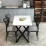 Set de sufragerie Prestige WH X Leg 70x110x75cm 1+4, White/Black