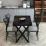 Set de sufragerie Prestige Bendir X Leg 70x110cm 1+4, Black Marble/Black/White