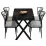Set de sufragerie Prestige Bendir X Leg 70x110cm 1+4, Black Marble/Black/White