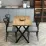 Set de sufragerie Prestige X Leg 70x110cm 1+4, Pine/Black/White