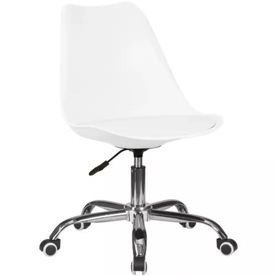 Fotoliu de birou Sunrise C-30 PP, White/Chrome