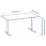 Birou Gaming Ikea Trotten 794.296.02 înălțime reglabilă, Alb