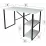 Masa de birou Fabulous 2 rafturi, White/Black