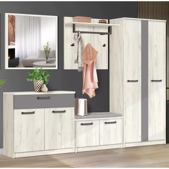 Antreu Modern Karolina (220 cm), Craft Oak White/Slate Gray