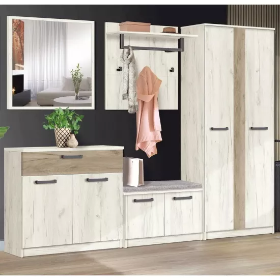 Antreu Modern Karolina (220 cm), Craft Oak White/Craft Oak Gray