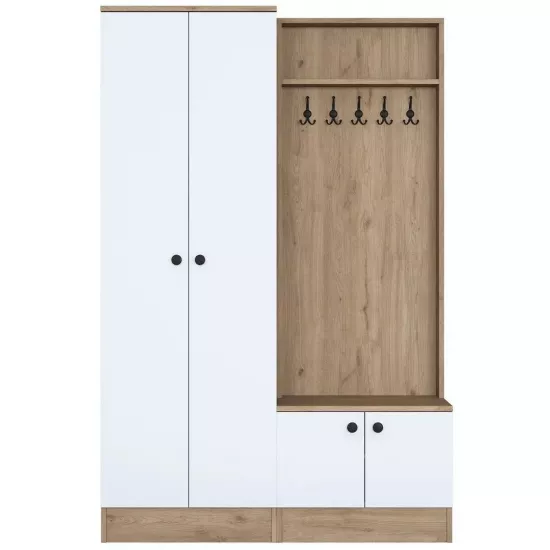 Antreu Mirage Meble P6 M11 (120 cm), Walnut/White