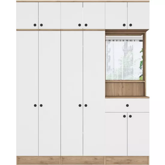 Antreu Mirage Meble EA142 (178 cm), Walnut/White