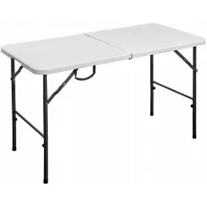 Masă de grădină GardenLine ZUM2538 pliabila, White/Black Masă de grădină GardenLine ZUM2538 pliabila, White/Black