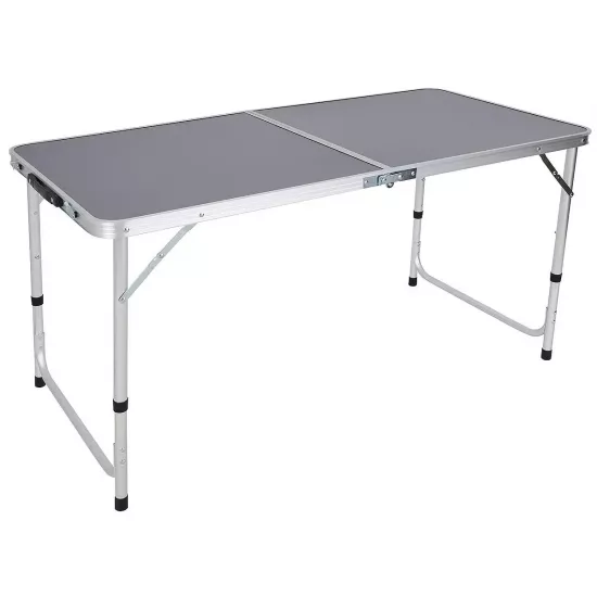 Masă de grădină Enero Camp 1055213 pliabila, Grey/Silver