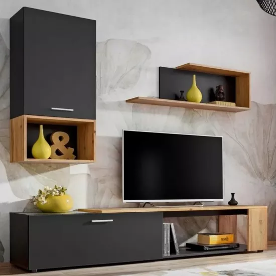 Living ASM Maze II ZWT MZ2 (200 cm), Black Matt/Wotan Oak