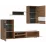 Living Fortuna Murphy cu iluminare (228 cm), Artisan Oak/Dark Concrete