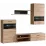 Living Fortuna Murphy cu iluminare (228 cm), Artisan Oak/Dark Concrete