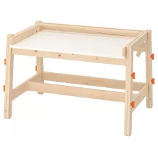 Столик детский Ikea Flisat с регулировкой высоты и наклона, Натуральный/Белый Столик детский Ikea Flisat с регулировкой высоты и наклона, Натуральный/Белый