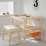 Măsuță pentru copii Ikea Flisat cu inaltime reglabila si inclinare tabla, Natural/Alb