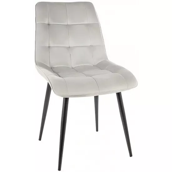 Стул Signal Chic Velvet, Gray Light/Black