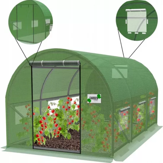 Sera pentru gradina GardenLine TUN5207 3x2x2m, 140 g/m3, Ø 19 mm, grosime 0.6 mm