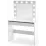 Masă toaletă Halmar Hollywood LED cu iluminare, White