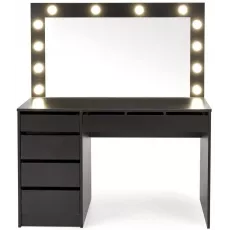 Masă toaletă Halmar Hollywood XL cu iluminare, Black