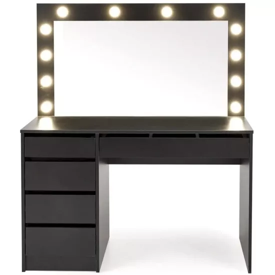 Столик туалетный Halmar Hollywood XL с подсветкой, Black
