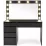 Столик туалетный Halmar Hollywood XL с подсветкой, Black