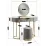 Masă toaletă Mebel Elite Ashley cu oglinda si puf, Grey/Golden