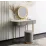 Masă toaletă Mebel Elite Ashley cu oglinda si puf, Grey/Golden