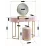 Столик туалетный Mebel Elite Ashley с зеркалом и пуфом, Pink/Golden