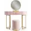 Masă toaletă Mebel Elite Ashley cu oglinda si puf, Pink/Golden