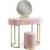Masă toaletă Mebel Elite Ashley cu oglinda si puf, Pink/Golden