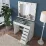 Столик туалетный Mirage Meble BJ117 зеркало/лампочки, White