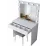 Masă toaletă Mirage Meble BJ121 cu taburet, White/Black