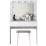 Masă toaletă Mirage Meble BJ121 cu taburet, White/Black