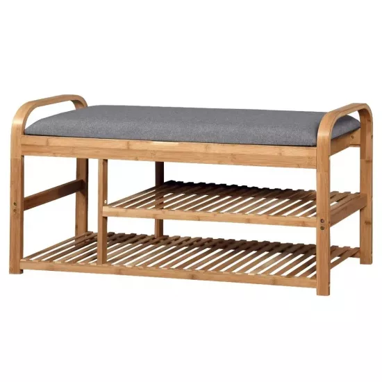 Bancheta-etajera Halmar ST13 (100 cm), Natural/Gray