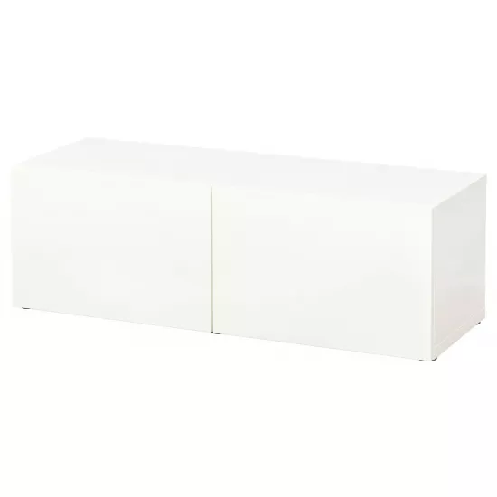 Тумба под ТВ Ikea Besta/Lappviken полки/дверцы (120 см), Белый