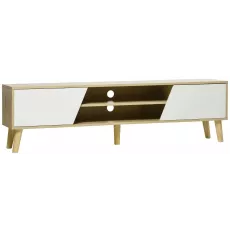 Тумба под ТВ Homcom 839-660V00AK (150 см), Natural Oak/White