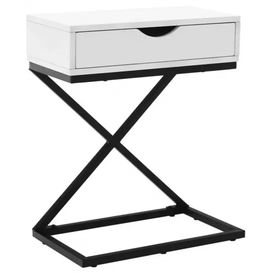 Тумба прикроватная Tempo Kondela Vired (50 см), White/Black