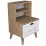 Тумба прикроватная Mirage Meble BD105 S (45 см), Walnut/White