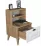 Тумба прикроватная Mirage Meble BD105 S (45 см), Walnut/White