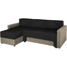 Canapea de colț Modern Lira Malmo 96/90, Black/Gray-Beige